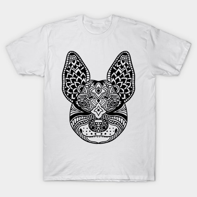 Basenji Mandala T-Shirt by huebucket